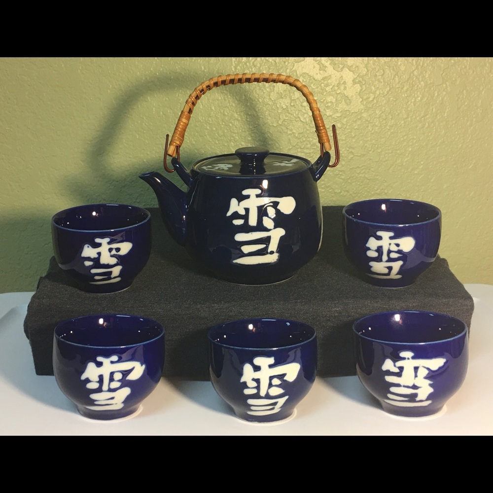 Nakagama Navy Blue Ceramic Tea Set